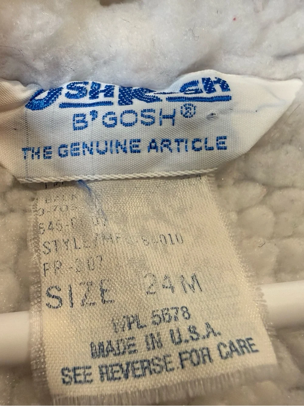 Vintage OshKosh snowsuit MADE IN USA baby bunting outfit